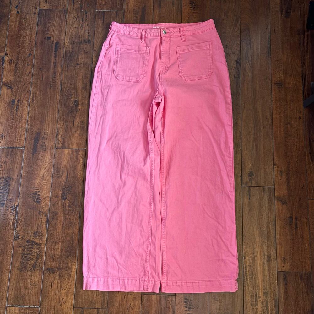 Y2K On 34th Wide Leg Jeans Womens 16/33 Hot Pink 2000s Baggy Skater Pants